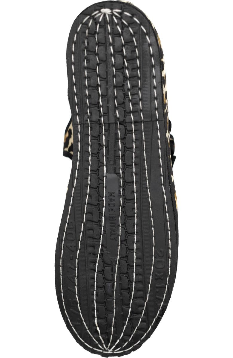 Gondolina Shoes Leopard Mary Jane Double Lace Ballet Flats, Alternate, color, Animalier