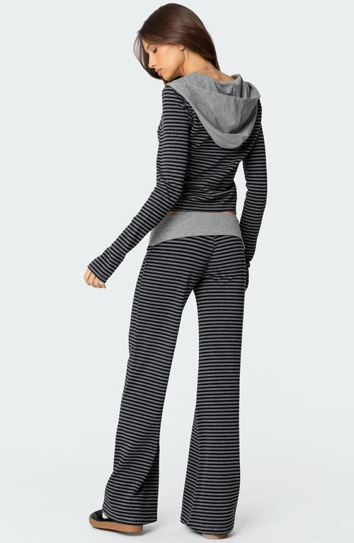 EDIKTED EDIKTED MEGGY COLORBLOCK STRIPE ZIP HOODIE 