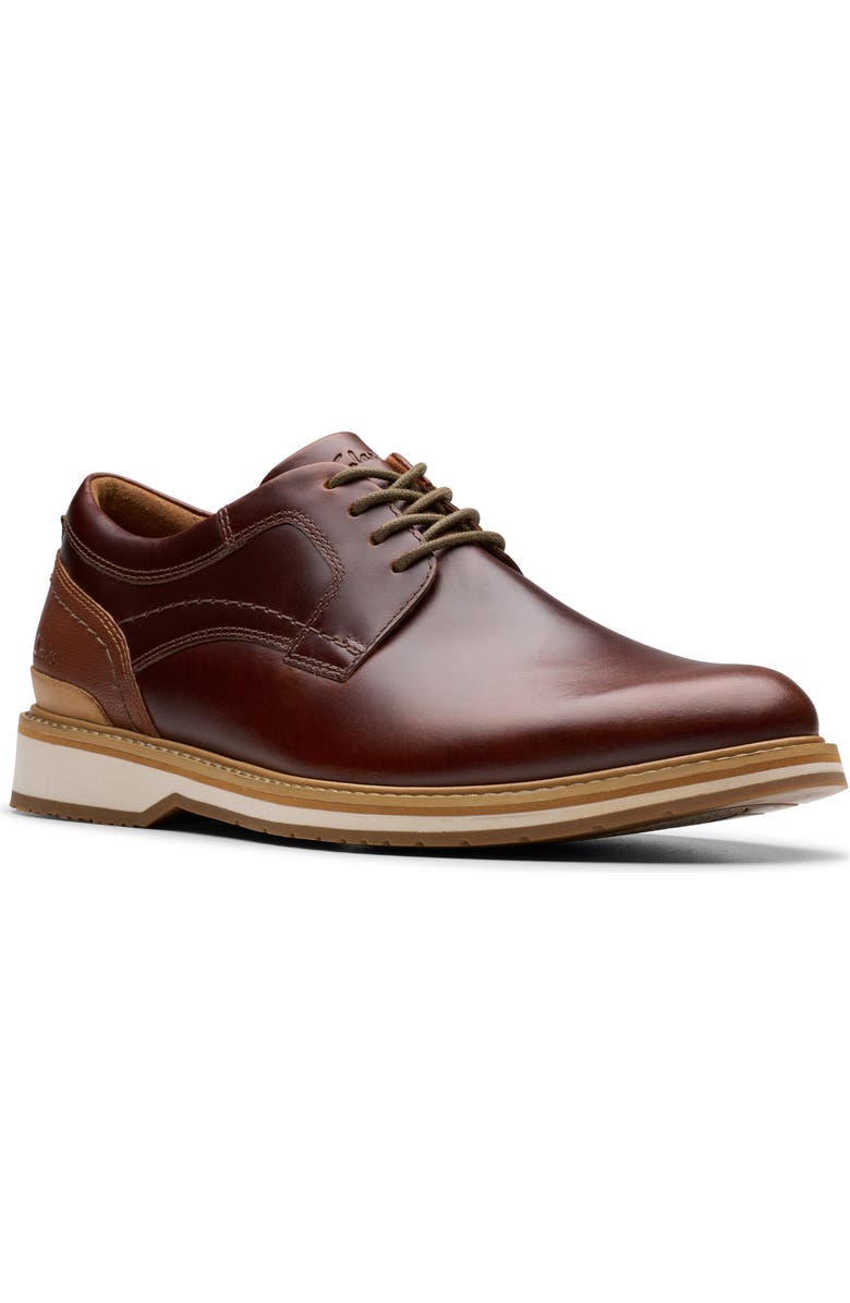 Clarks<sup>®</sup> Monahan Plain Toe Oxford, Main, color, Mahogany Combi