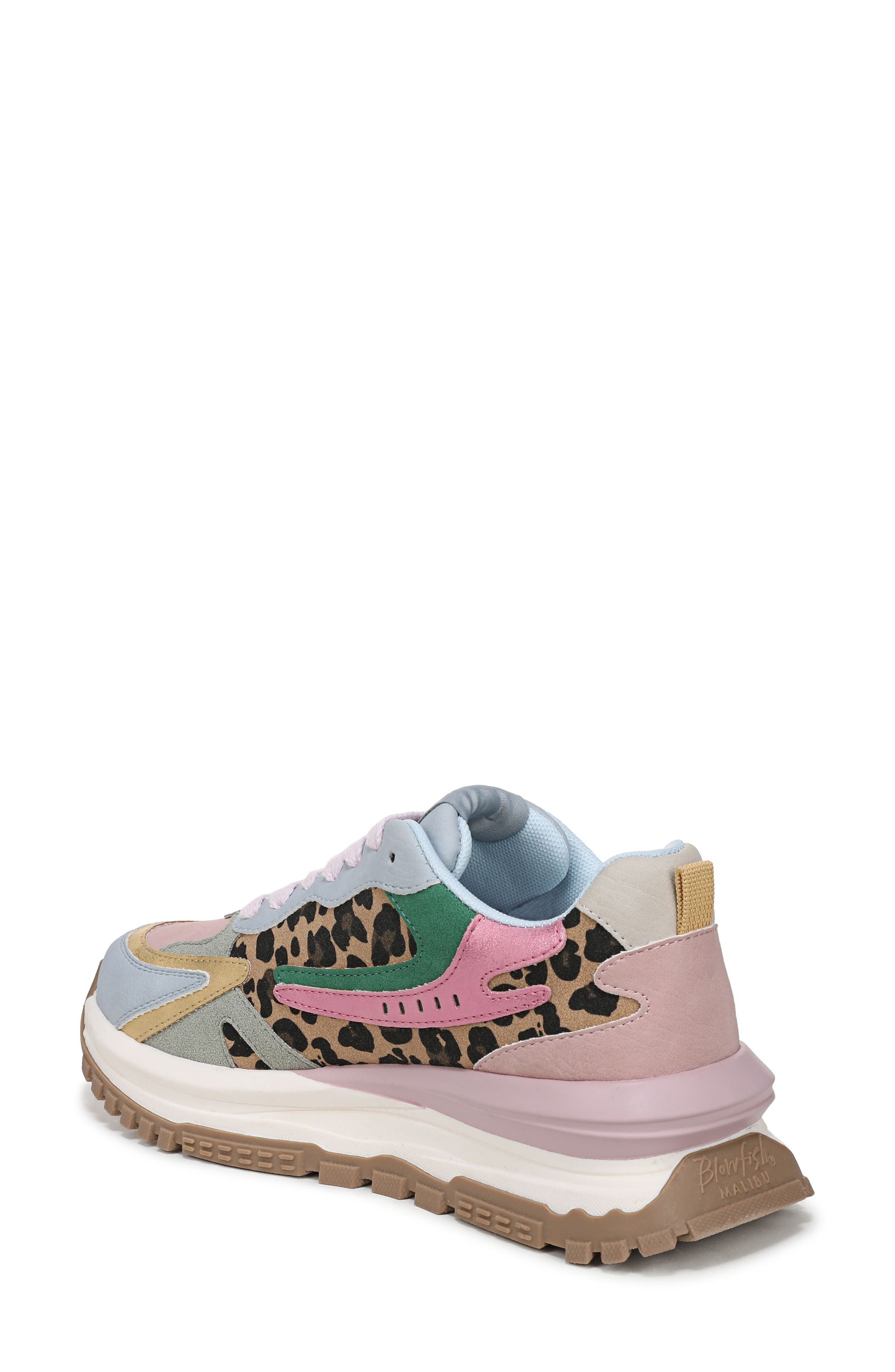 Blowfish Malibu Leo Sneaker, Alternate, color, Cloud Blue / Leopard Multi