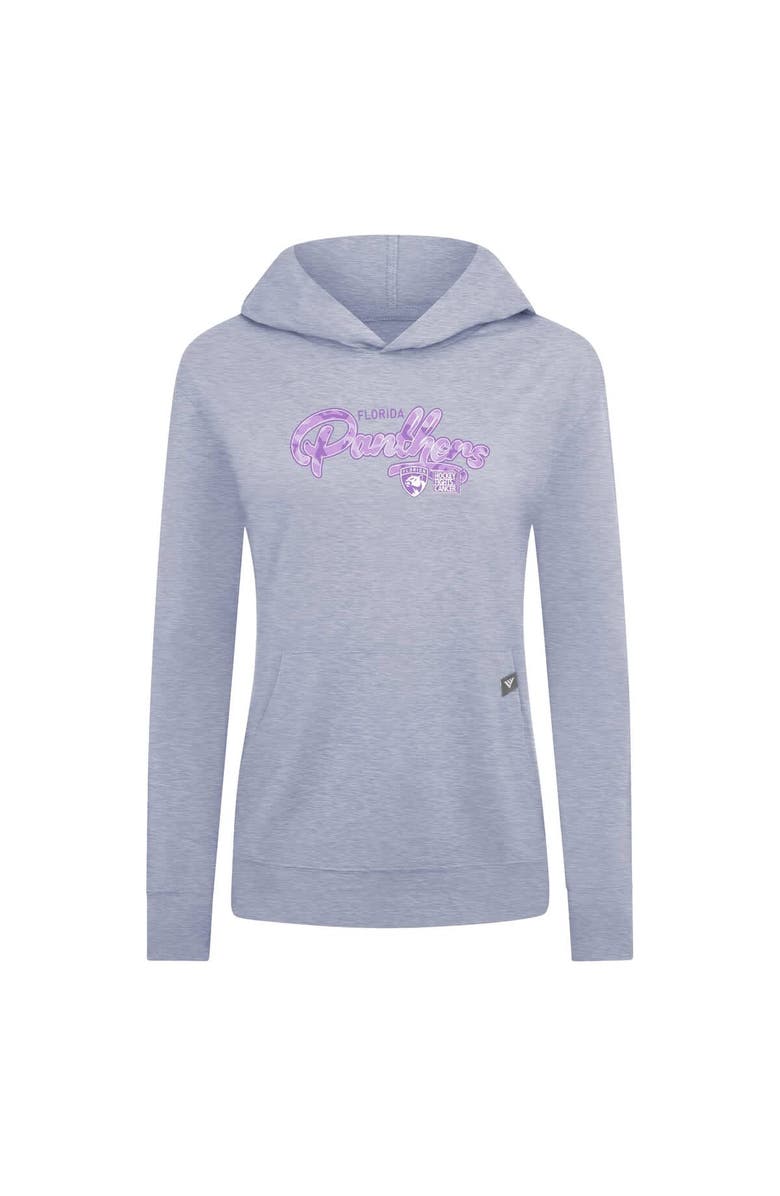 LEVELWEAR Women's Levelwear  Heather Gray Florida Panthers Hockey Fights Cancer Relay Pullover Hoodie, Alternate, color, Heather Gray