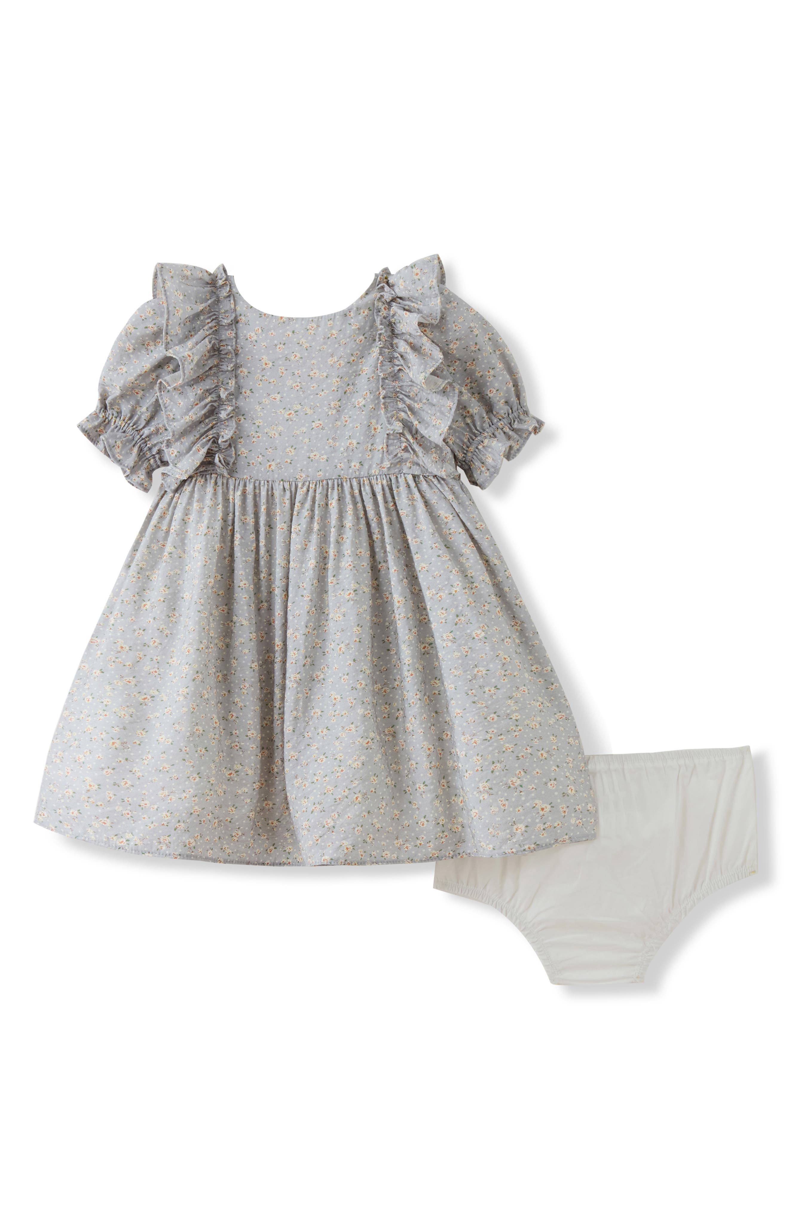 Kids' Annalise Floral Dress & Diaper Cover Set