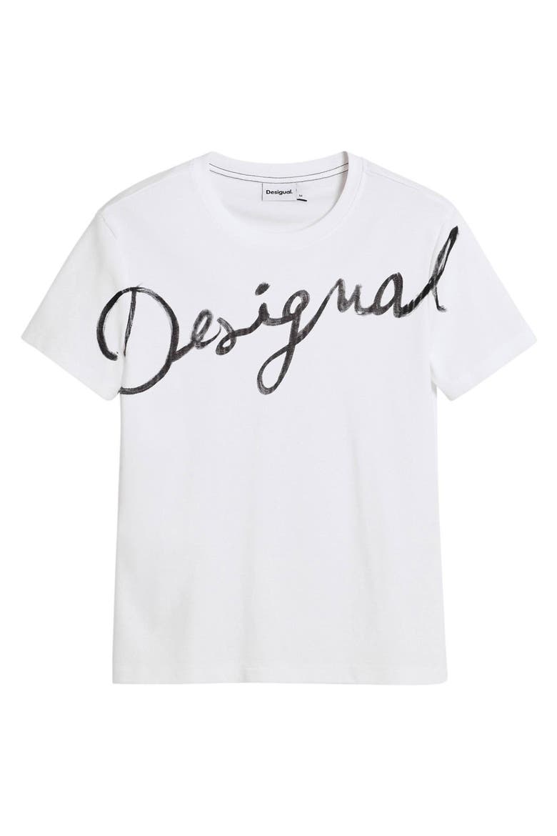 Logo Cotton Graphic T-Shirt, Alternate, color, WHITE