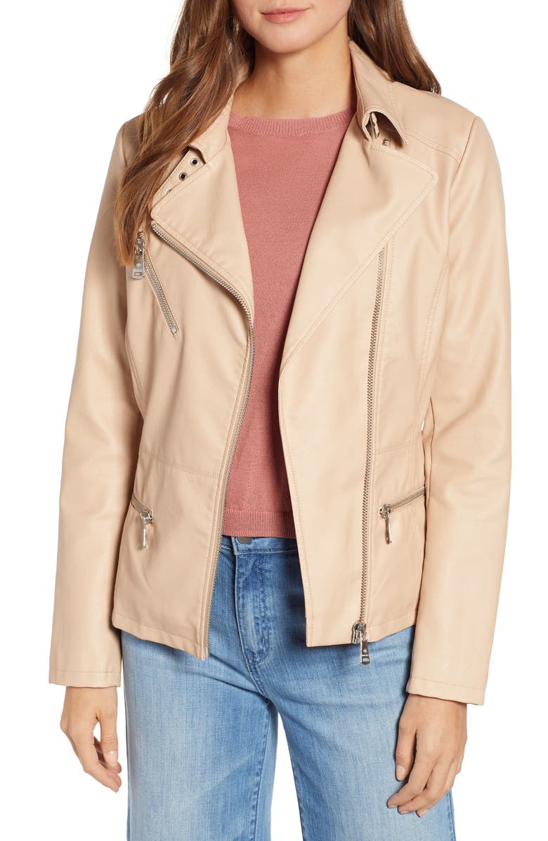 Bernardo Spring Faux Leather Moto Jacket, Main, color, 