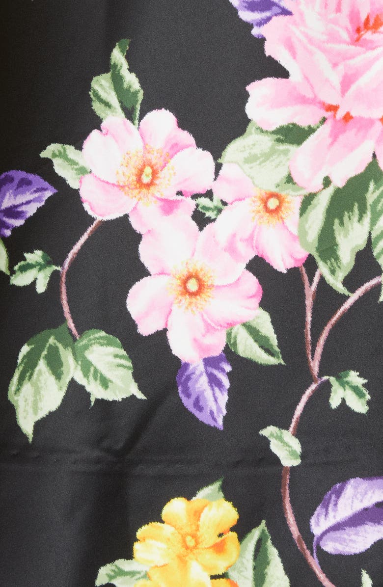 Richard Quinn Ella Floral Print Crystal Embellished Ruffle Trim Coat, Alternate, color, 