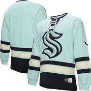 Mitchell & Ness Men's Light Blue Seattle Kraken Heritage Lace-Up Pullover Sweatshirt