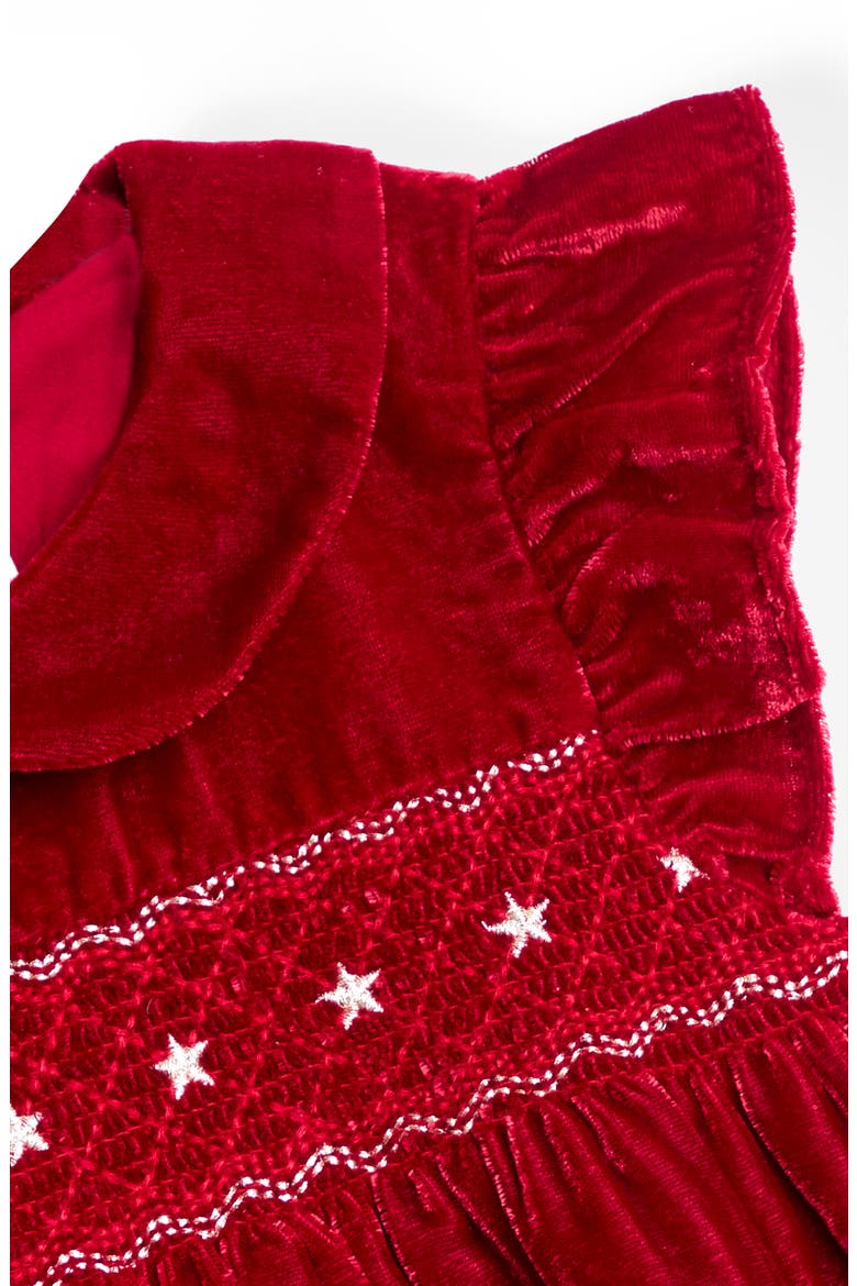 Velvet Dress & Long Sleeve Bodysuit Set, Alternate, color, RED
