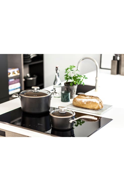 Scanpan Pro Iq 9-piece Aluminum Nonstick Cookware Set In Black