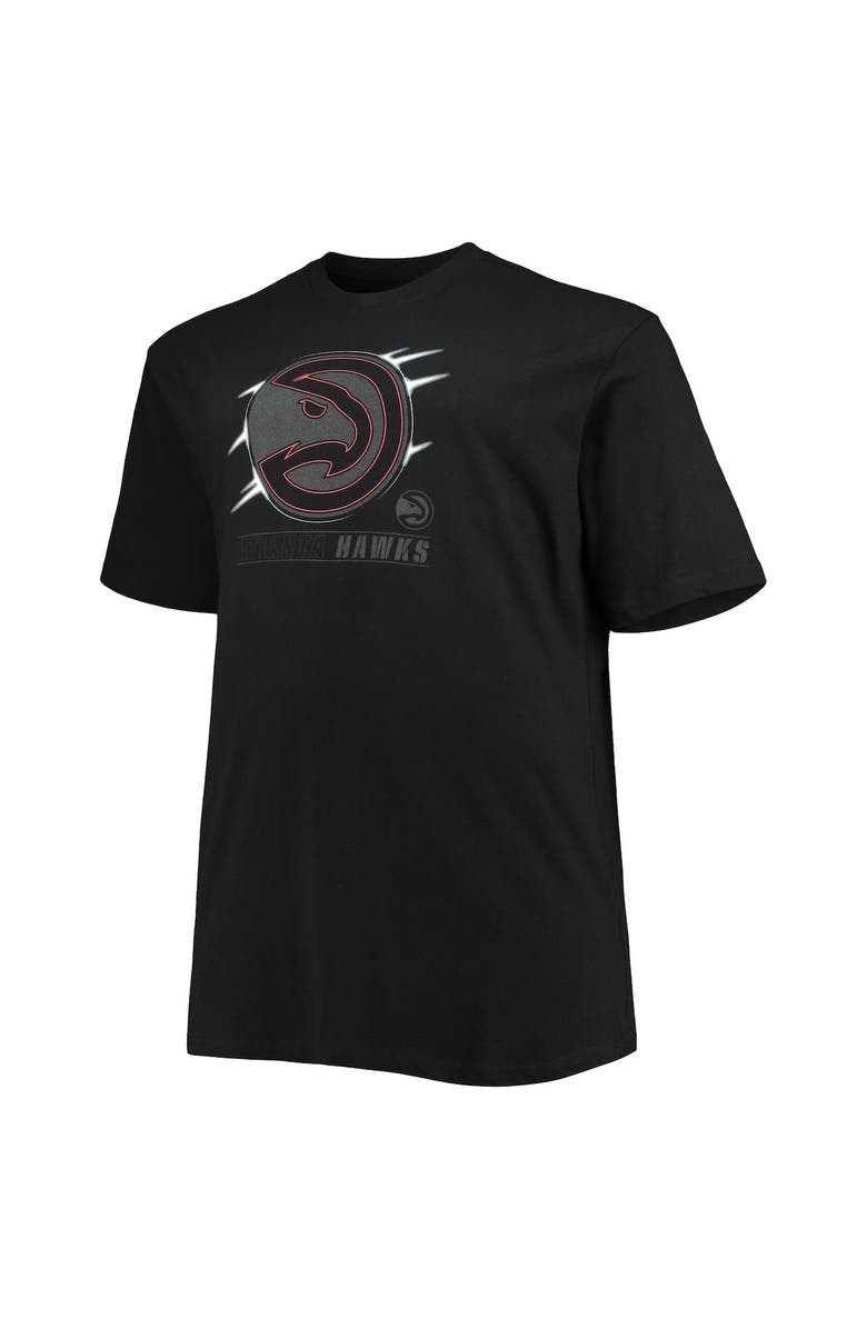 PROFILE Men's Black Atlanta Hawks Big & Tall Pop T-Shirt, Alternate, color, Black