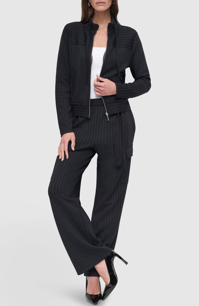 DKNY Mixed Pinstripe Jacket, Alternate, color, 