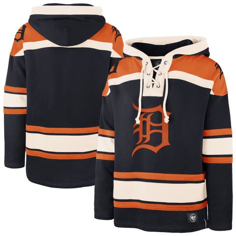 Men's '47 Navy Detroit Tigers Superior Lacer Pullover Hoodie