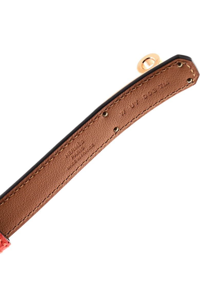 Pre-Owned Hermes Kelly Belt Leather Thin, Alternate, color, Red