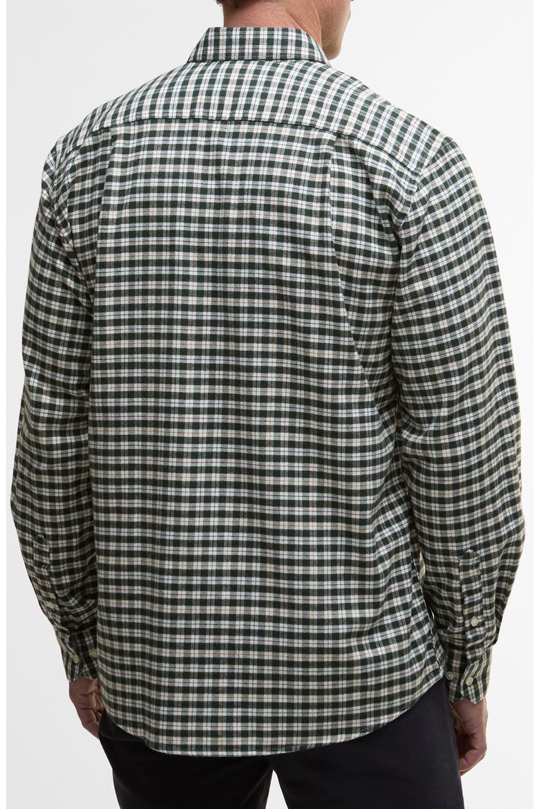 Colderham Regular Fit Brushed Checked Cotton Shirt, Alternate, color, FOREST