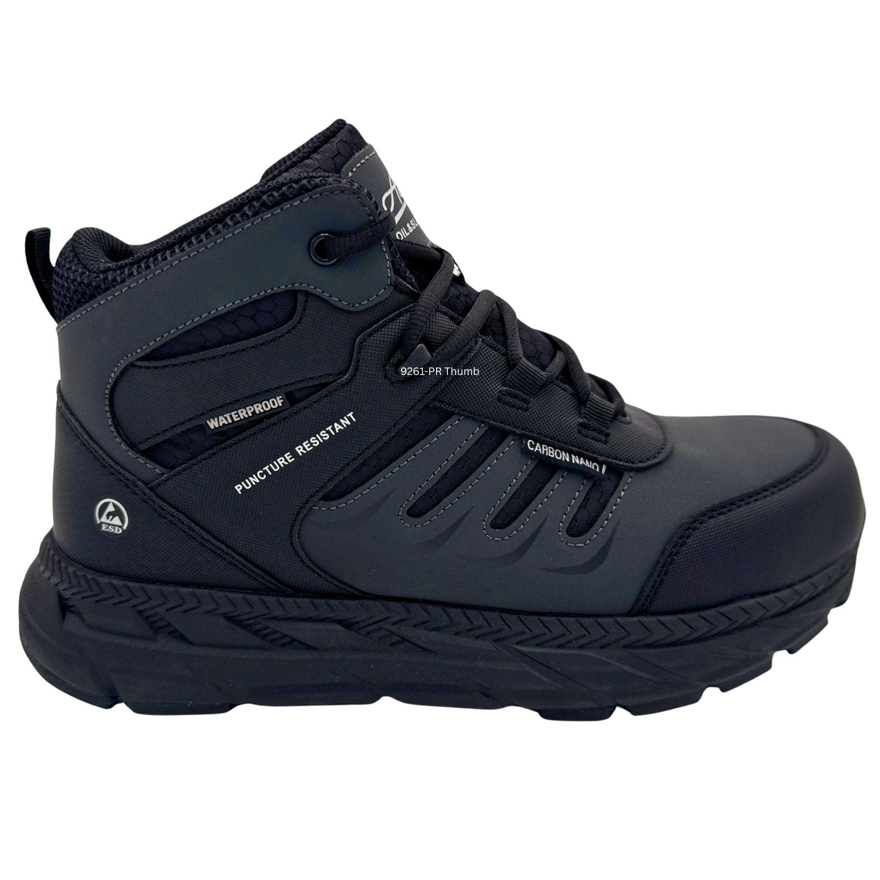 AdTec Ultralight ESD 6" Work Boots, Alternate, color, Black