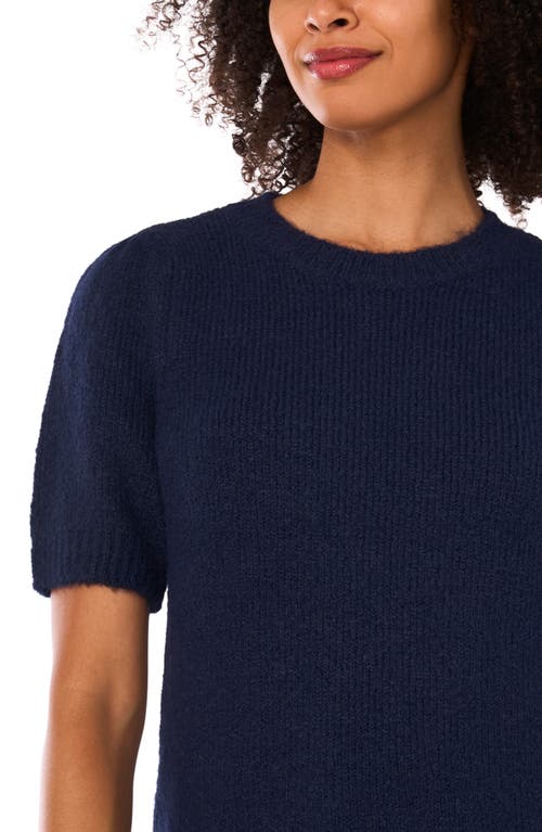 Cece Knit Crewneck Sweater In Blue
