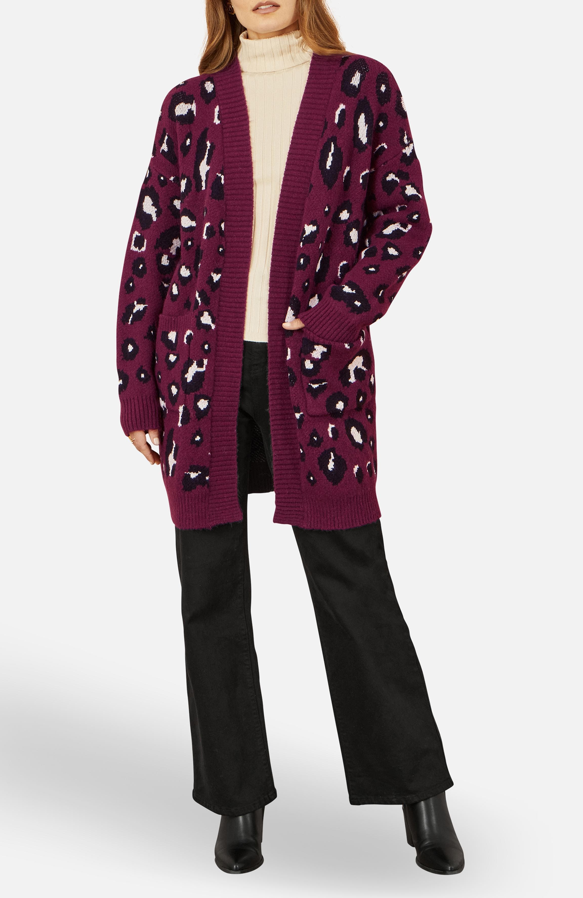 Animal Intarsia Long Cardigan thumbnail 7