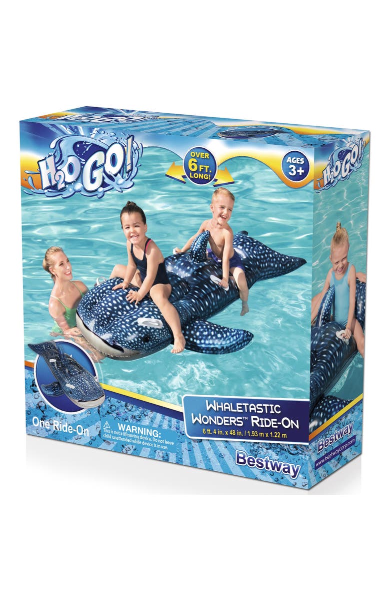 H2OGO! Whaletastic Wonders 6'4" X 48" Inflatable Rideon Float, Main, color, 