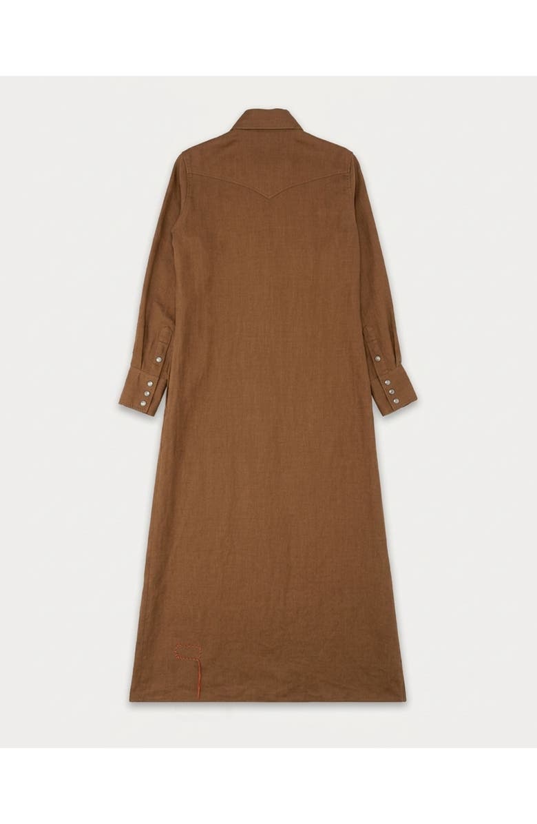 Fortela Arley Linen Shirt Dress, Alternate, color, Brown