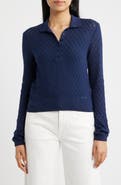 Mavi Jeans Pointelle Polo Sweater