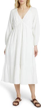 Faherty Dream Organic Cotton Gauze Midi Dress