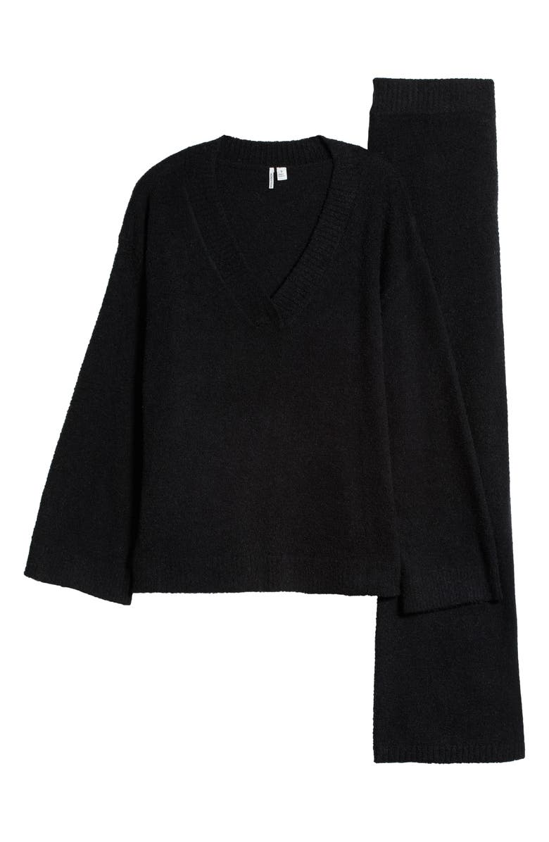 Nordstrom So Soft Sweater & Lounge Pants Set, Alternate, color, Black