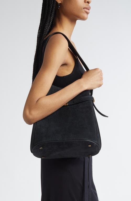 Totême Toteme Belted Suede Bucket Bag