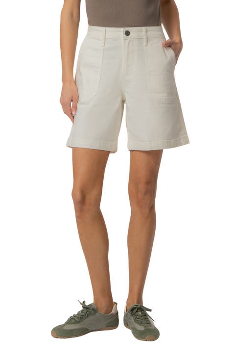 Hailey High Waist Denim Bermuda Shorts