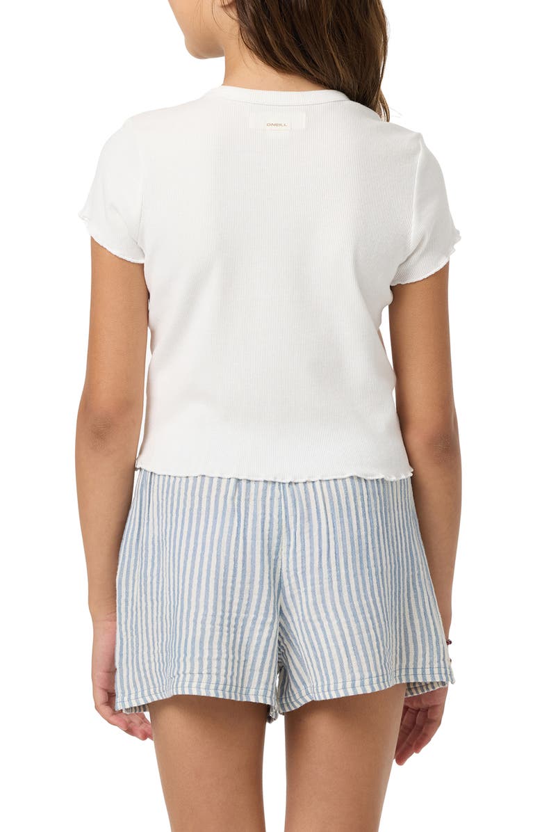 O'Neill Kids' Sammie Short Sleeve Top, Alternate, color, Winter White