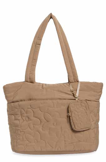 Minimal Floral Quilted Tote