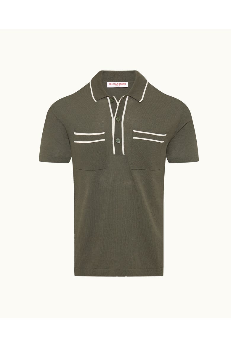 Keeling Tailored-Fit Polo Shirt, Main, color, HERBAL GREEN/CASHEW