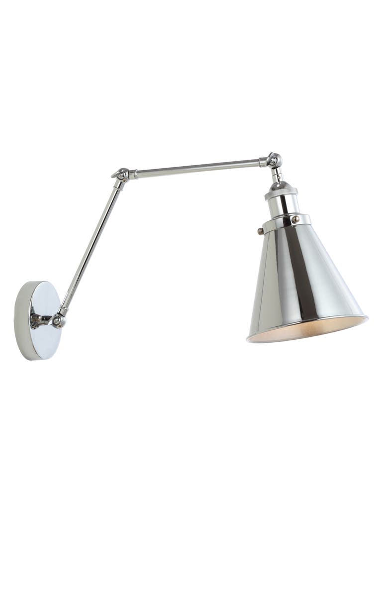 JONATHAN Y Rover Adjustable Arm Metal LED Wall Sconce, Main, color, Chrome