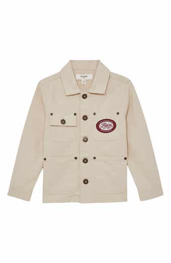 Reiss Kids' Copeland Cotton Twill Button-Up Chore Coat