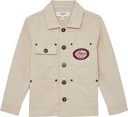 Reiss Kids' Copeland Cotton Twill Button-Up Chore Coat