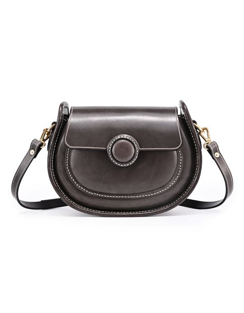 Begonia Genuine Leather Vintage Compact Crossbody