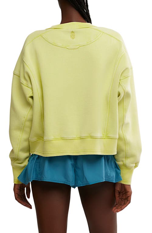 Free People Fp Movement Intercept Cotton Blend Sweatshirt In Yellow