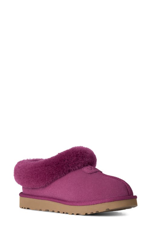 UGG(r) Tazzette Genuine Shearling Collar Slipper in Dark Winterberry at Nordstrom, Size 11