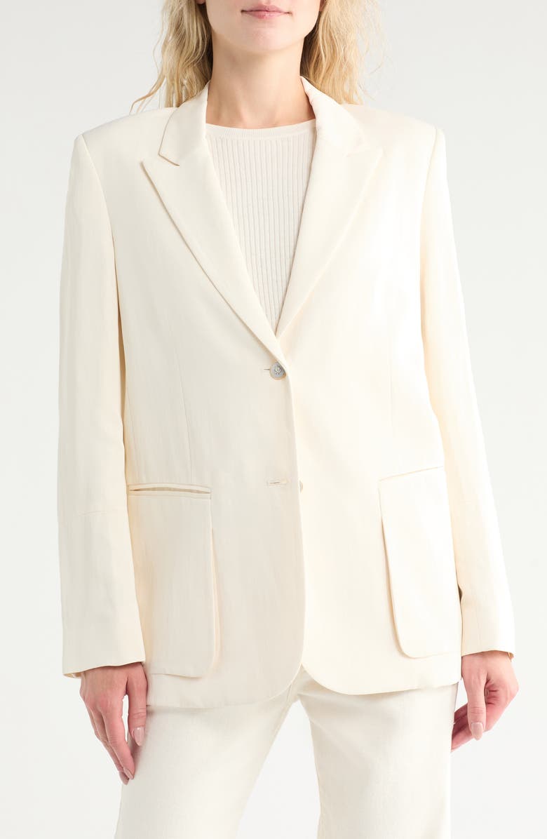 TWP Sweet Pea Peak Lapel Blazer, Main, color, Bone