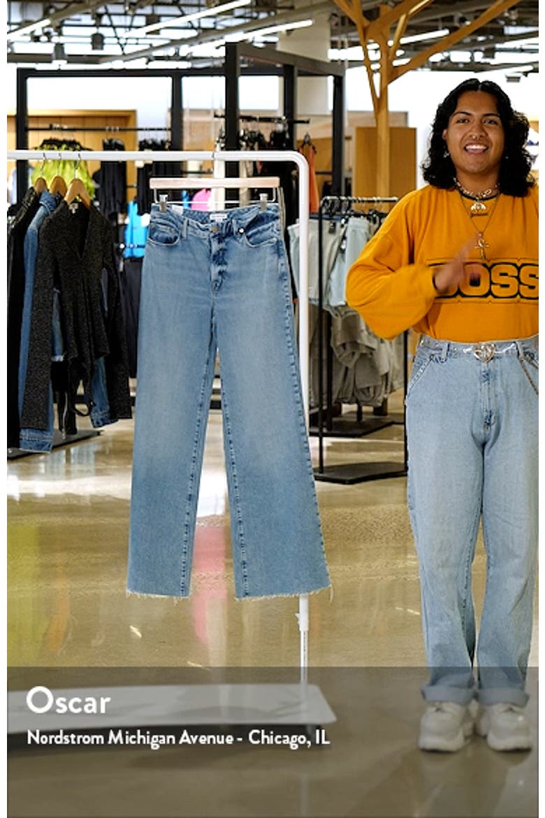 Good Waist Raw Hem Palazzo Jeans video