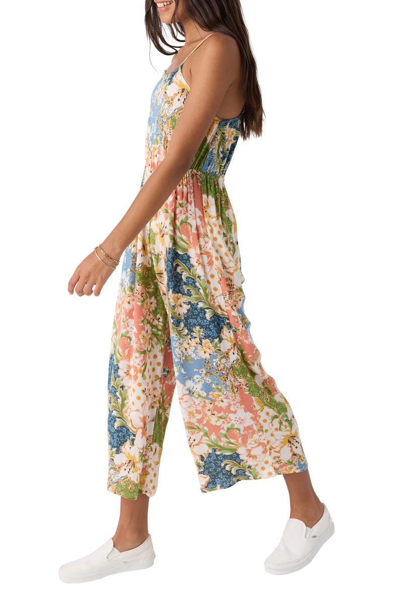 Kids' Liana Floral Jumpsuit, Alternate, color, MULTI COLORED