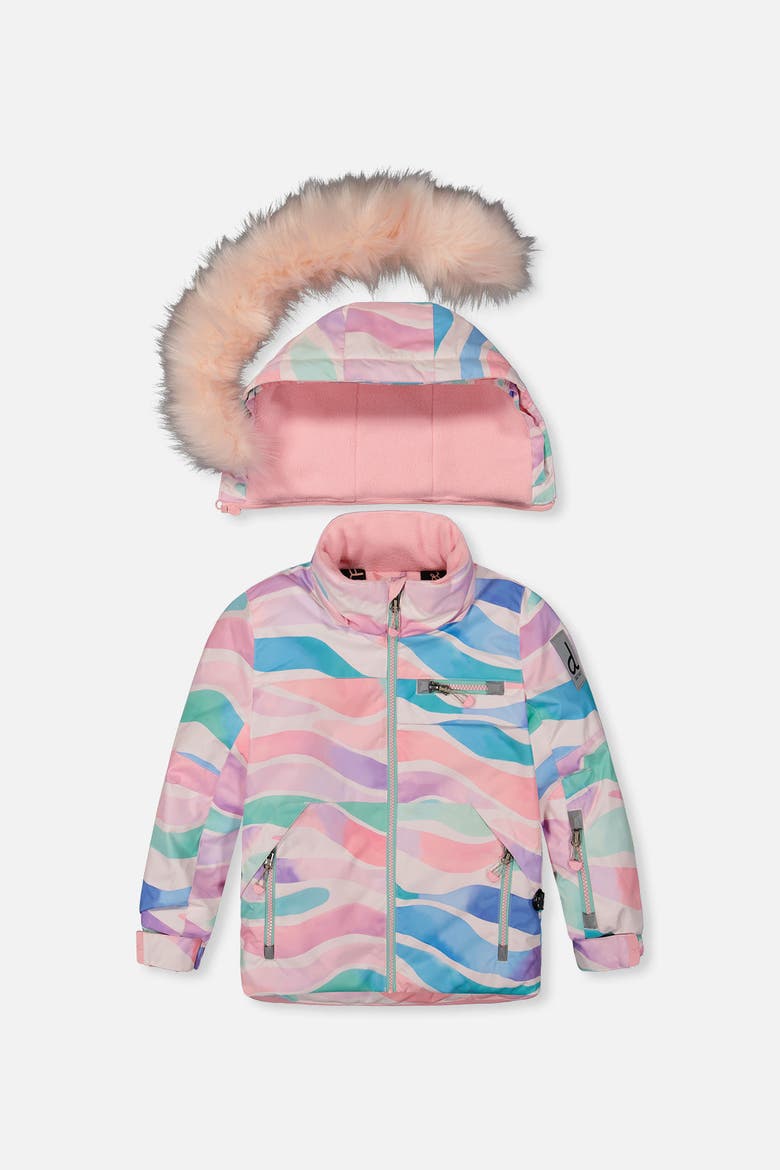 Two Piece Play Snowsuit Multicolored Line Print, Alternate, color, Multicolored Line Print