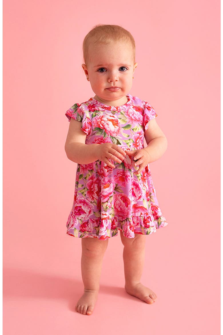 Francoise Peony Print Skirted Bodysuit, Alternate, color, PURPLE
