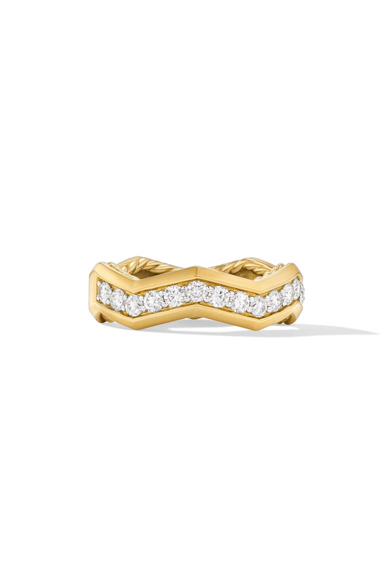 Zig Zag Stax™ Ring 18K Yellow Gold with Diamonds, 5mm, Main, color, 18K YELLOW GOLD