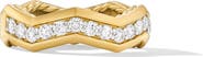 David Yurman Zig Zag Stax™ Ring 18K Yellow Gold with Diamonds, 5mm