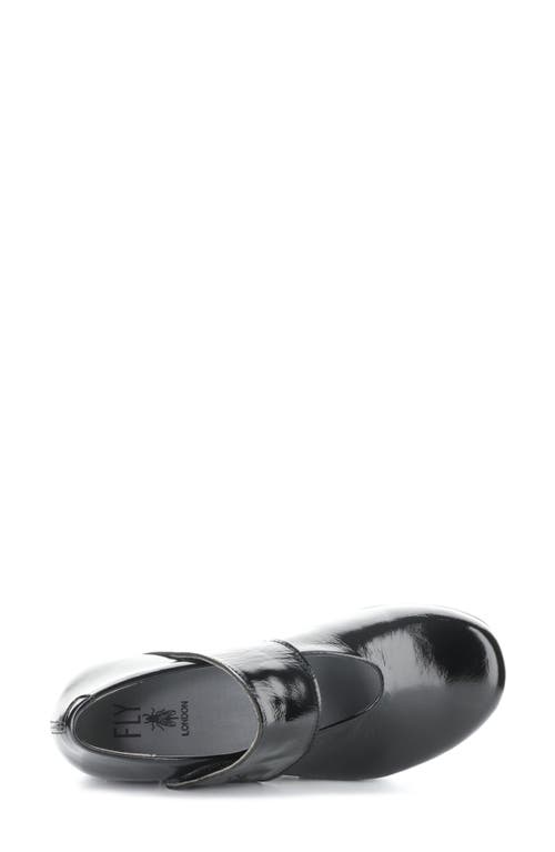 Fly London Vari Mary Jane Platform Wedge Pump In Black