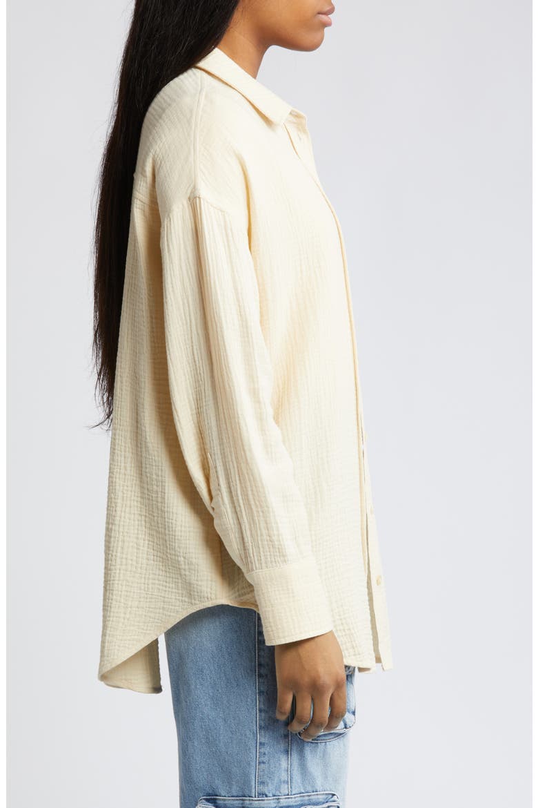 Oversized Beach Shirt, Alternate, color, BEIGE ANGORA