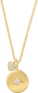 EFFY 14K Gold Diamond Sunburst Pendant Necklace