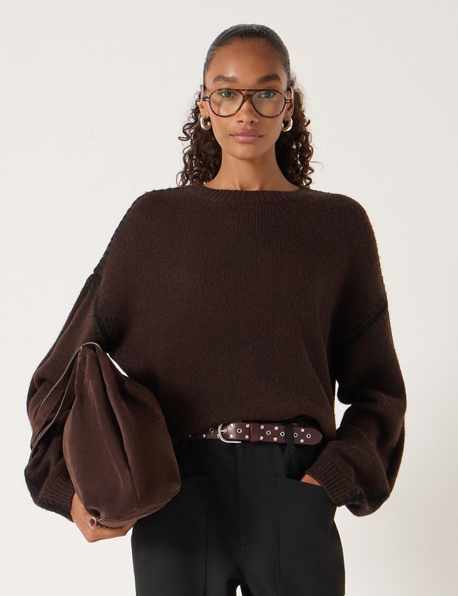 Whitney Whipstitch Knitted Sweater - image 3