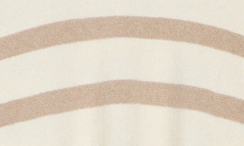 Bobeau Stripe Wide Sleeve Crop Sweater In Multi