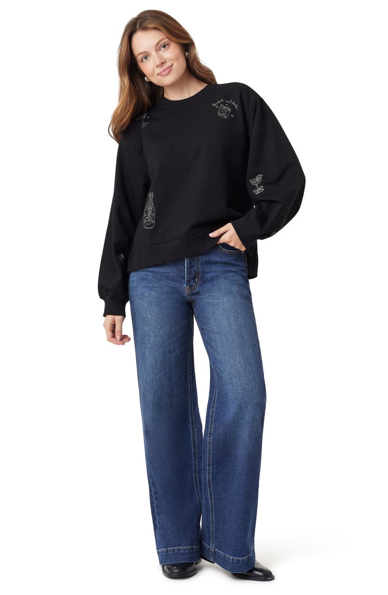 Scotch & Soda Graphic Sweatshirt, Alternate, color, Black