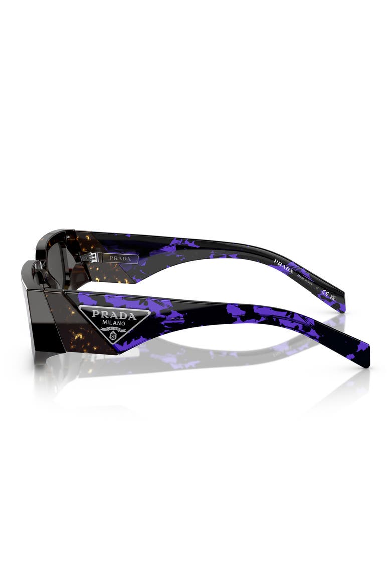 56mm Rectangular Sunglasses, Alternate, color, NET GRAY
